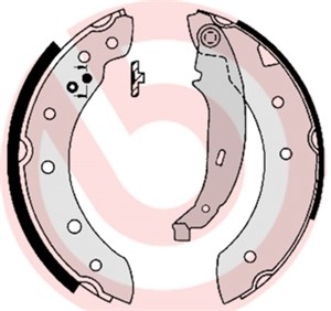 Bromsbackar, sats, Bakaxel, CITROËN,DACIA,PEUGEOT,RENAULT, 10040701, 4241J1, 4241J5, 4241N9, 4251J5, 4406000QAA, 440601749R, 440A07208R,