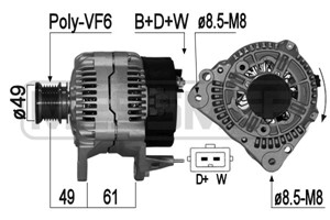 Generator, SEAT,VW, 6K0 903 028