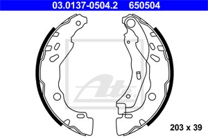 Bromsbackar, sats, Bakaxel, CITROËN,DS,PEUGEOT, 16 066 311 80, 4241 P1
