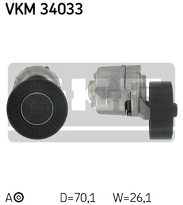 Spännrulle, flerspårsrem, Mitt till höger, Mitt, FORD,MAZDA, 1004549, 1E03-15-980, 96BF 6A228 AB