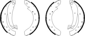 Bromsbackar, sats, Bak, CITROËN,FIAT,PEUGEOT, 4241 H5