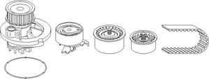 Kamremskit med vattenpump, OPEL,VAUXHALL, 09199592, 09199592S, 13 34 077S, 93174119, 93180218, 93185845