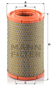 Luftfilter, IVECO DAILY Flak/chassi II, DAILY Skåp II, 190 8234, 500038757