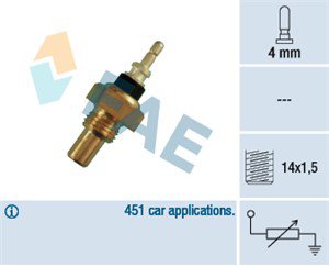 Kylvätsketemperatur-sensor, Cylindriskt huvud