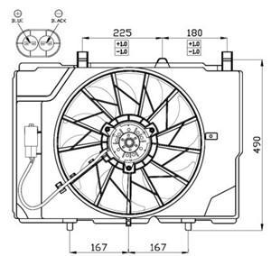 Fläkt, kylare, MERCEDES-BENZ, 0005401588, 2025053555, MK449352