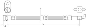 Bromsslang, Höger fram, FORD B-MAX, B-MAX Van, FIESTA VI, 1751661, 1773093, AY11-2078-AB