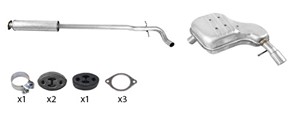 Avgasrör, VOLVO S60 I, 30636377, 30652229, 30919995, 6842636, 9179056, 9186408, 9292903, 9492907, 9979238