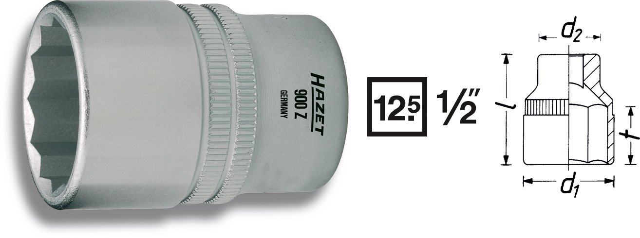 Hylsa 1/2" 12-kant 10mm