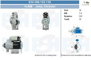 Startmotor, JEEP COMMANDER, GRAND CHEROKEE III, GRAND CHEROKEE IV, 56044736AB, M000T20972, M000T20972ZC, M0T20972, M0T20972ZC
