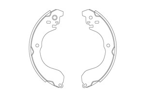 Bromsbackar, sats, Bakaxel, CHRYSLER SEBRING, SEBRING Cabriolet, DODGE AVENGER, CALIBER, JEEP COMPASS, PATRIOT, 5191306AA