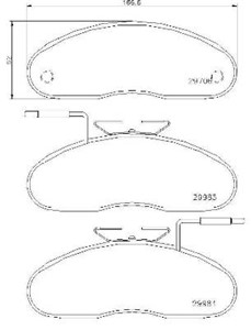 Bromsbeläggsats, Framaxel, NISSAN TRADE Buss, TRADE Flak/chassi, TRADE Skåp, 069052941, 41060G490A, 5000295329, 5000815574, 5001842048,