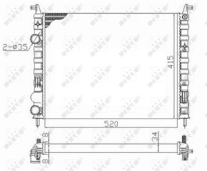 Kylare, motorkylning, FIAT PALIO Weekend, STRADA Pick-up, 46827249, 51791957