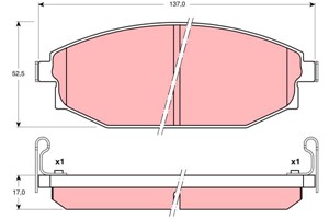 Bromsbeläggsats, Framaxel, HYUNDAI GALLOPER I, GALLOPER II, MITSUBISHI GALLOPER, TOYOTA HILUX Pick-up VII, 58101M1A00, 58101-M1A00, S200