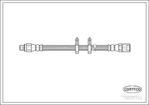 Bromsslang, Framaxel, IVECO DAILY Buss II, DAILY Flak/chassi I, DAILY Flak/chassi II, DAILY Skåp I, DAILY Skåp II, DAILY Tipp II, 879688