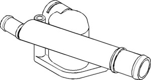Rördel, motorkylning, Fram, på växellådssidan, Cylindriskt huvud, AUDI,SEAT,SKODA,VW, 038 121 132G