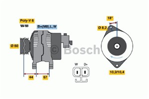 Generator, HONDA,OPEL,VAUXHALL, 1204158, 31100-PLZ-D00, 6204140, 6204284, 8-97189-113-0, 8-97189-113-3, 8-97189-113-4, 8-97189-113-5, 8-