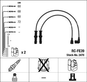 Tändkabelsats, SUBARU IMPREZA Kombi, IMPREZA Sedan, 22451AA450, 22452AA090, 22454-AA090