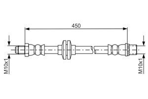 Bromsslang, Fram, höger eller vänster, DACIA DUSTER, DUSTER Skåp/SUV, 46 21 084 52R, 462108452R