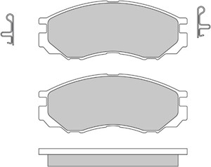 Bromsbeläggsats, Framaxel, CHRYSLER,HONDA,HYUNDAI,MITSUBISHI,PROTON, MB389538, MB389541, MB699174, MB699266, MB699702, MB858375, MB85858