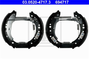 Bromsbackar, sats, Bakaxel, RENAULT CLIO II, TWINGO II, TWINGO Skåp/halvkombi II, 77 01 209 591