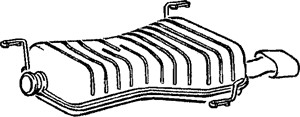 Bakre ljuddämpare, PEUGEOT 306 Halvkombi, 172680, 5705 4G, 5705 5K, 5705 5L, 5705 GE, 8671010488