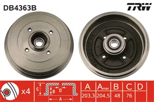 Bromstrumma, Bakaxel, RENAULT CLIO III, CLIO Grandtour III, CLIO Skåp/halvkombi III, MODUS / GRAND MODUS