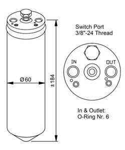 Torkfilter, MITSUBISHI,VOLVO, 068 109 601 C, 11 12 0 150 306, 11 12 7 507 404, 11 12 7 570 219, 1306-87, 1306-95, 1306E7, 30621525, 3062