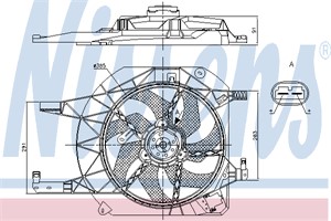 Fläkt, kylare, NISSAN,OPEL,RENAULT,VAUXHALL, 4408010, 4416928, 4433299, 4434971, 7701066103, 7701069897, 91159756, 9212000Q0B, 9212000Q0