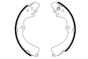 Bromsbackar, sats, Bakaxel, SUBARU, 26298 AA010, 26298 AA011
