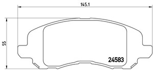 Bromsbeläggsats, Framaxel, CHRYSLER,DODGE,JEEP,MITSUBISHI, 05191231AA, 068020494AA, 068020494AB, 4605A684, 68020494AA, 68020494AB, K0519