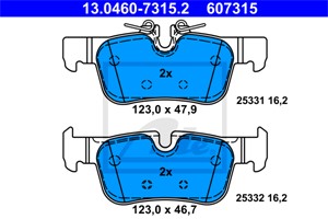 Bromsbeläggsats, Bakaxel, Framaxel, BMW,MINI, 34 20 6 885 547, 34 21 6 859 917