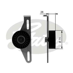 Spännrulle, flerspårsrem, DACIA SANDERO, RENAULT KANGOO, KANGOO Express, SANDERO/STEPWAY I, THALIA I, THALIA II, 1175000Q0E, 1175000QDE,