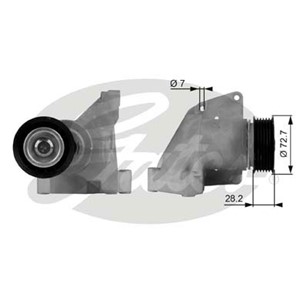 Spännrulle, flerspårsrem, FORD FOCUS I, FOCUS Sedan I, FOCUS Skåp / kombi I, FOCUS Turnier I, 1100693, 1114044, 1152890, 98MF3C631CE, 98