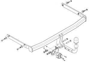 Dragkrok, Standard, FORD FIESTA V, FIESTA Van V