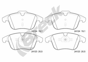 Bromsbeläggsats, Framaxel, FORD,JAGUAR,LAND ROVER,VOLVO, 1379971, 1427386, 1432363, 1436498, 1437761, 1458247, 1566232, 1747043, 1916756
