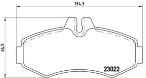 Bromsbeläggsats, MERCEDES-BENZ VITO Buss [W638], VITO Skåp [W638], V-KLASS [638/2], 0004214110, 0034200120, 0034205420, A0004214110, A00