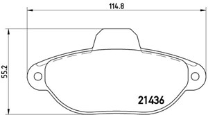 Bromsbeläggsats, FIAT PUNTO, PUNTO Cabriolet, PUNTO Van, LANCIA Y, 0000005892736, 0000071772226, 1559698, 1575620, 1669578, 71737178, 9S