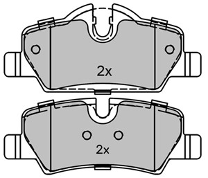 Bromsbeläggsats, Bakaxel, MINI MINI, MINI Cabriolet, 3421 6 861 641, 3421 6 864 488, 3421 6 871 299, 3421 6 871 300