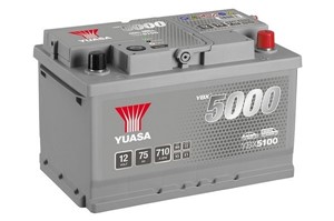 Yuasa Silver Högprestanda Batteri 12V 75Ah 710A, passar många modeller, 1072348, 1130886, 1130888, 1201264, 1672941, 1672942, 1863093,