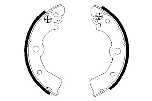Bromsbackar, sats, Bakaxel, NISSAN, 44060 50Y25
