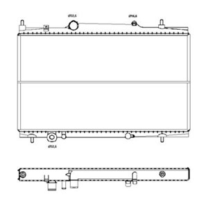 Kylare, motorkylning, CITROËN C5 I, C5 Break I, C8, C8 Van, FIAT ULYSSE, LANCIA PHEDRA, PEUGEOT 607, 807, 1163153, 1164175, 1164840, 133