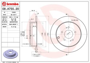 Bromsskiva, Bakaxel, MITSUBISHI GRANDIS, MN102438T, MR955407, MR955407T, MR955408
