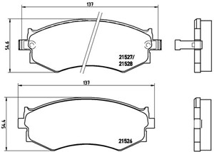 Bromsbeläggsats, Framaxel, INFINITI G20, NISSAN 200SX, 240SX, PRAIRIE PRO, PRIMERA Traveller, SENTRA V, 410600E590, 410600E591, 4106015U