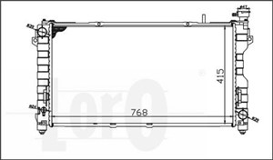 Kylare, motorkylning, CHRYSLER VOYAGER IV, 4809168AC, 4809219AD, 4809225, 4809225AE