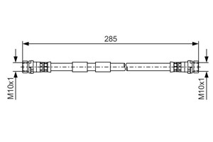 Bromsslang, Bakaxel, FORD B-MAX, B-MAX Van, FIESTA VI, FIESTA Sedan, FIESTA Van VI, 1540178, 1554797, 1718850, 1788439, 8V51 2282-AE