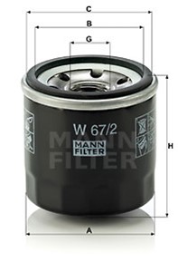 Oljefilter, CHEVROLET,DAEWOO,DAIHATSU,NISSAN,OPEL,PIAGGIO,SUBARU,SUZUKI,VAUXHALL, 1012010-01, 106501, 15208-4A00A, 15601-87107, 15601-87