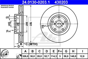 Bromsskiva, Framaxel, SUBARU IMPREZA Halvkombi, IMPREZA Kombi, IMPREZA Sedan, 26300FE070