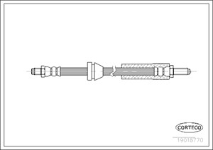 Bromsslang, Framaxel, FORD ESCORT III, ESCORT IV, ESCORT Cabriolet IV, ESCORT Express IV, ORION I, ORION II, 6135220