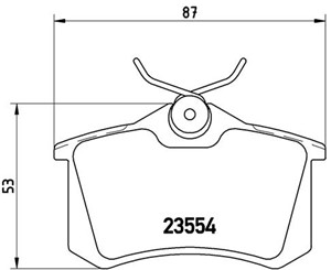Bromsbeläggsats, Bakaxel, AUDI,CITROËN,DS,FIAT,FORD,LANCIA,PEUGEOT,RENAULT,SEAT,SKODA,VW, 1001096, 1027640, 1027650, 1029782, 1115107, 1