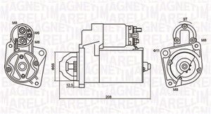 Startmotor, FIAT MAREA, MAREA Weekend, MULTIPLA, PALIO Weekend, STILO, LANCIA LYBRA, LYBRA SW, 46748349, 46748350, 46821681, 51776205, 5